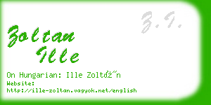 zoltan ille business card